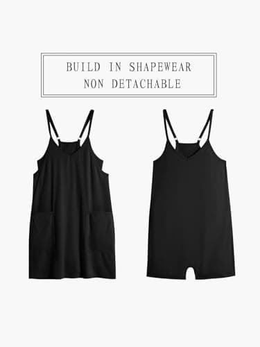 TARSE Athletic Dress for Women Casual Sleeveless Spaghetti Strap Sundress Workout Short Tennis Dress with Pockets(Black,M) - Image 4