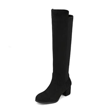 DREAM PAIRS Women's Knee High Stretchy Fashion Boots,Size 9W,Black,DWUWKB2505 - Image 1
