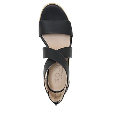 Naturalizer SOUL Women's Goodtimes Wedge Sandal Black 9 M - Image 5