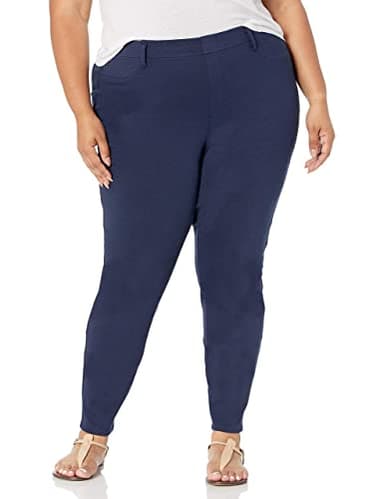 Amazon Essentials Women's Pull-On Stretchy Knit Jegging (Available in Plus Size), Navy, Large Long - Image 5