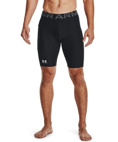 Under Armour Men's HeatGear Pocket Long Shorts , Black (001)/Pitch Gray, X-Large - Image 1