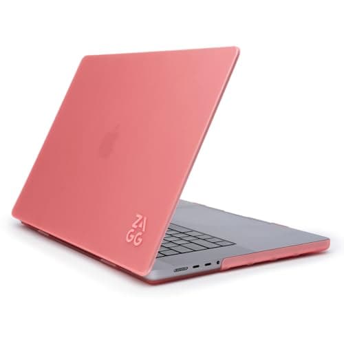 ZAGG MacBook Protection MacBook Pro 16" M4/M3/M2/M1 Case – Premium Two-Piece Hard-Shell Snap-on Cover with Rubberized Non-Slip Grips, Durable, Lightweight, Scratch-Resistant, Frosted Finish, Pink - Image 1