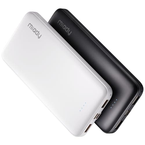 Miady 2-Pack 10000mAh Dual USB Portable Charger, USB-C Fast Charging Power Bank, Backup Charger for iPhone 15/14/13, Galaxy S23/22, Pixel and etc - Image 1