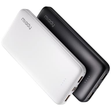 Miady 2-Pack 10000mAh Dual USB Portable Charger, USB-C Fast Charging Power Bank, Backup Charger for iPhone 15/14/13, Galaxy S23/22, Pixel and etc - Image 1