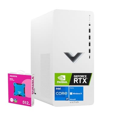HP Victus 15L i7 RTX 4060 Premium Gaming Desktop, Intel i7-14700F, GeForce RTX 4060, 3D modeling, 64GB RAM, 2TB SSD, Wi-Fi 6, Displayport, Type-C, Windows 11 Home, Bundle with ADATA 512GB External SSD - Image 1
