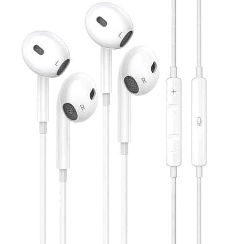 2 Pack Wired Headphones for iPhone Earbuds with Built-in Microphone & Volume Control HiFi Stereo Noise Reduction Earphones Compatible with iPhone 14/13/12/11/XR/XS/X/8/7/SE Support All iOS System - Image 1