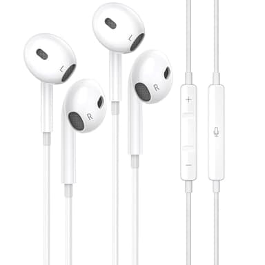 2 Pack Wired Headphones for iPhone Earbuds with Built-in Microphone & Volume Control HiFi Stereo Noise Reduction Earphones Compatible with iPhone 14/13/12/11/XR/XS/X/8/7/SE Support All iOS System - Image 1