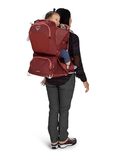 Osprey Poco LT Lightweight Child Carrier Backpack - Compact, Travel-Ready with Sunshade and Adjustable Fit - Lightweight, Comfortable Hiking for Toddlers, Red Mountain - Image 12