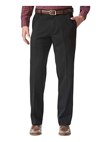 Dockers Men's Relaxed Fit Comfort Khaki Pants, Black Metal, 42W x 30L - Image 1
