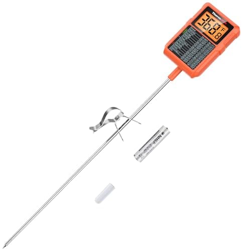 ThermoPro TP510 Waterproof Digital Candy Thermometer with Pot Clip, 10" Long Probe Instant Read Food Cooking Meat Thermometer for Grilling Smoker BBQ Deep Fry Oil Thermometer - Image 1