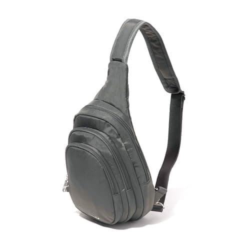 Baggallini Securtex® Anti-Theft Triple Zip Sling - Travel Backpack Sling Bag Crossbody - RFID Wallet Locking Zipper - Image 1