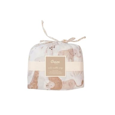 Crane Baby 100% Cotton Muslin Swaddle Blankets, Kendi Safari Animal, Set of 2, 47" x 47", Swaddles for Newborns, Baby Muslin Swaddle Blanket, For Boys & Girls - Image 6