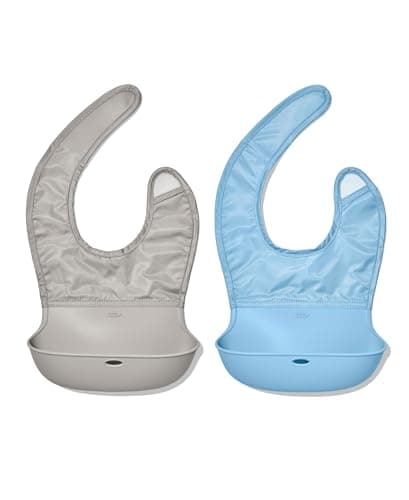 OXO Tot Roll-Up Bib - 2 Pack - Drizzle and Dusk - Image 1