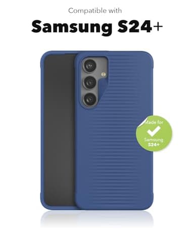 ZAGG Luxe Samsung Galaxy S24+ Case – Graphene-Enhanced, Ultra-Slim, Shock-Resistant, 10ft Drop Protection, Eco-Friendly Design, Wireless Charging Compatible, Noble Blue - Image 2