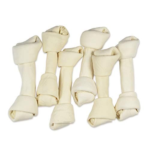 hotspot pets 5 Pack - 8-9 Inch Large Rawhide Dog Chew Bones - Made from Grass Fed Brazilian - Great for Dental & Oral Care for Aggressive Chewers Large Dogs (5 Pack) - Image 1