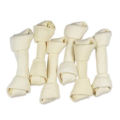 hotspot pets 5 Pack - 8-9 Inch Large Rawhide Dog Chew Bones - Made from Grass Fed Brazilian - Great for Dental & Oral Care for Aggressive Chewers Large Dogs (5 Pack) - Image 1