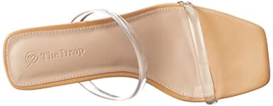 The Drop Women's Avery Square Toe Two Strap High Heeled Sandal, Clear, 7 - Image 7