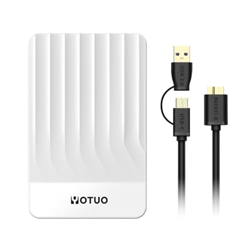 YOTUO Portable External Hard Drive Storage Expansion Mobile HDD USB 3.0 for PC, Mac, Desktop, Laptop, PS4, PS5, Xbox One X/S, Xbox 360, Xbox Series X/S, Office & Game (White, 750GB) - Image 1