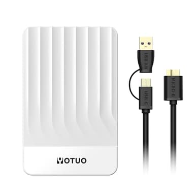 YOTUO Portable External Hard Drive Storage Expansion Mobile HDD USB 3.0 for PC, Mac, Desktop, Laptop, PS4, PS5, Xbox One X/S, Xbox 360, Xbox Series X/S, Office & Game (White, 750GB) - Image 1