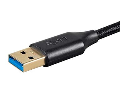 Monoprice USB 3.0 Premium Extension Cable - Type-A Male to Type-A Female, Braided Nylon Jacket, 6 Feet, Black - Image 3