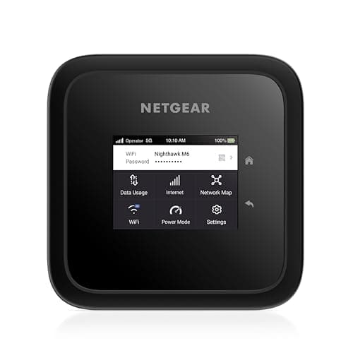 NETGEAR Nighthawk M6 5G Mobile Hotspot, Router with Sim Card Slot, Modem, Portable WiFi Device for Travel, Unlocked with Verizon, AT&T, and T-Mobile, WiFi 6, 2.5Gbps (MR6150) - Image 1