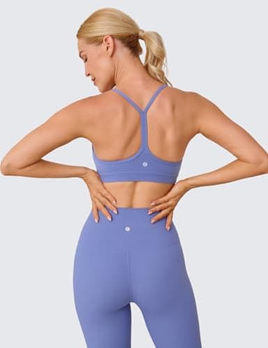 BAYDI Clouduxi Y Back Sports Bras for Women-Padded Racerback Sports Bra Tank Tops Spaghetti Thin Strap Workout Yoga Bra - Image 4