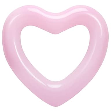 HeySplash Pool Floats, Adult Size Heart Inflatable Pool Floatie for Bachelorette Party, Swim Tube Rings, River Lake Beach Floaty, Wedding Bride Valentine Decor, Fun Toy Raft Lounge, Pink - Image 1