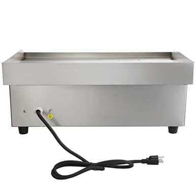 VEVOR Commercial Electric Griddle, 22", 1600W Countertop Flat Top Griddle, Stainless Steel Teppanyaki Grill w/Iron Cooking Plate, 122-572℉ Adjustable Temp Control 2 Shovels & Brushes, 110V - Image 11