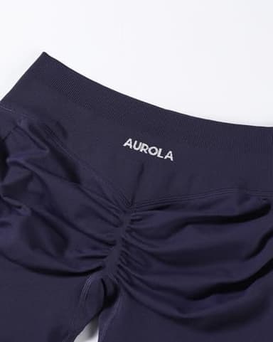 AUROLA Influence Collection Workout Shorts for Women,No Roll Up New Scrunch Seamless Gym Short-3.5" Inseam, Ultra Violet, M - Image 2