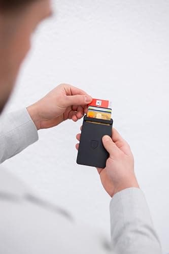 TRAVANDO SLYDE Aluminum Card Holder - RFID Blocking Slim Wallet for Men with Money Clip – Holds Up to 6 Cards – RFID Protected Credit Card Mens Wallet (Carbon) - Image 7