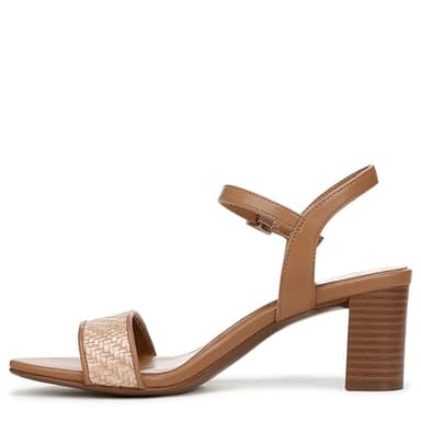 Naturalizer Womens Bristol Heeled Sandal Tan Raffia 9 W - Image 9