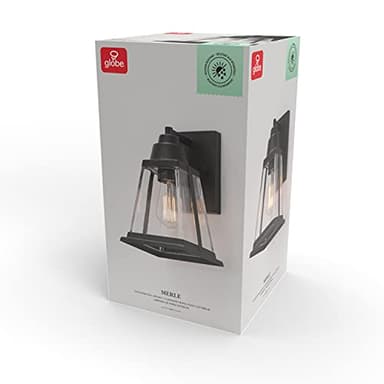 GLOBE Electric 44697 Merle 1-Light Outdoor Wall Sconce, Bronze, Clear Glass Shade, Brown, Bulb Not Included - Image 8