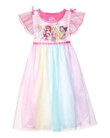 Disney Girls' Princess Fantasy Gown Nightgown, PRINCESS PARTY GOWN 4, 4T - Image 1