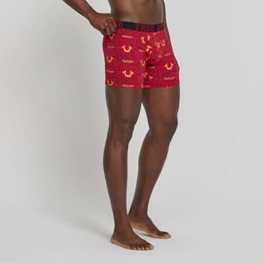 True Religion Mens Boxer Briefs Cotton Stretch Underwear for Men Pack of 6 Red - Image 4