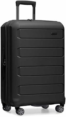 Traveler's Choice Pagosa Indestructible Hardshell Expandable Spinner Luggage, Black, 26-Inch Medium - Image 3