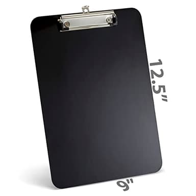 Officemate Magnetic Clipboard with Low Profile Clip, Black, Recycled Plastic (83215) - Image 3