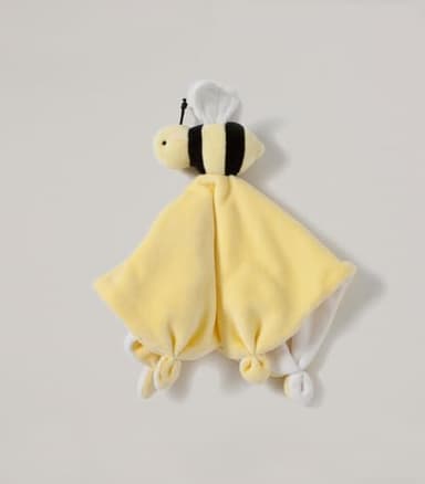 Burt's Bees Baby Baby Plush Toy Lovey, Hold Me Bee Stuffed Security Blanket, Infants Comfort Object, Made with Organic Velour Shell with Polyester, Sunshine Color, Size 12x12x3 Inches - Image 4