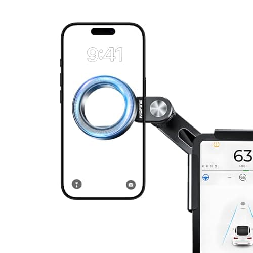 IYOFINE Tesla Phone Mount for tesla model y accessories 2025, No Glue Required, for MagSafe Magnetic Car Dash Phone Holder for Tesla Model 3/Y/S/X/Cybertruck Accessories (for Model 3/Y/S/X/Cybertruck) - Image 1