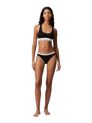 Calvin Klein Women's Modern Non-Wired and Non paded Cotton Bralette, Black, Large - Image 3