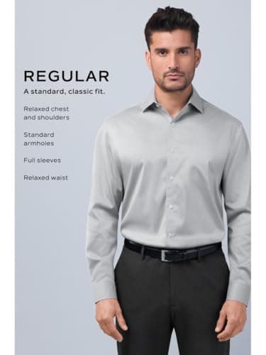 Van Heusen Men's Dress Shirt Regular Fit Ultra Wrinkle Free Flex Collar Stretch, White, 16"-16.5" Neck 34"-35" Sleeve - Image 5