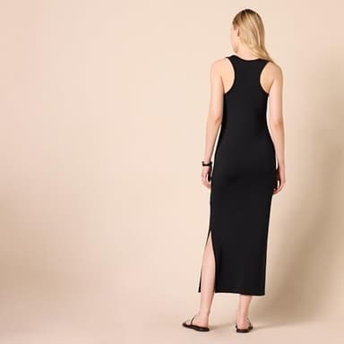 Amazon Essentials Women's Supersoft Terry Racerback Maxi Dress (Previously Daily Ritual), Black, Large - Image 3