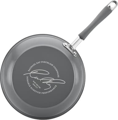 Rachael Ray - 16802 Rachael Ray Cucina Nonstick Cookware Pots and Pans Set, 12 Piece, Sea Salt Gray - Image 9