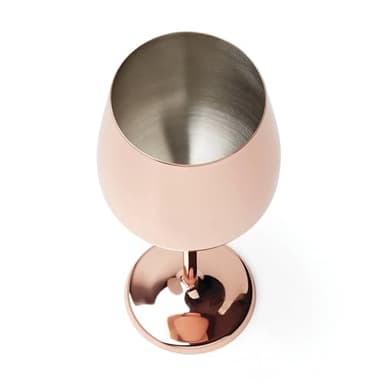 Cambridge Silversmiths 4 Piece Set of 18 oz Copper All Purpose Single Wall Wine Glasses - Image 2