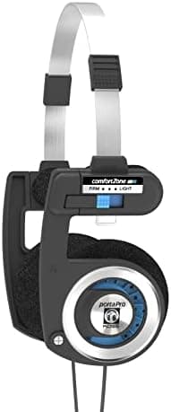 Koss Porta Pro Classic On-Ear Headphones, Retro Style, 3.5mm Wired Plug, Durable, Black/Silver - Image 2