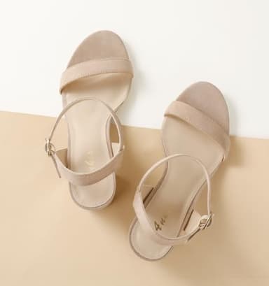 Ankis Nude Black Heels, 2.5'' Block Chunky White Clear Silver Heel Dressy Open Toe Heels For Women Ankle Strap Low Short Thick Strappy Dress Comfortable Sandal Casual Party Wedding Event Summer Shoes - Image 2