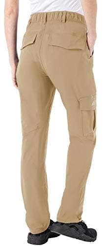 Rdruko Women's Waterproof Hiking Pants Quick Dry Stretch Lightweight Outdoor UPF 50+ Fishing Travel Camping Pants Khaki Large - Image 3