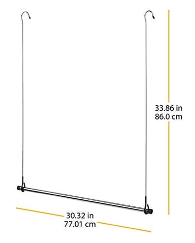 Whitmor Double Closet Rod - Heavy Duty Closet Organizer- Chrome - Image 3