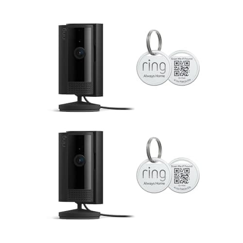 2 Ring Indoor Cam (2nd Gen), Black with 2 Ring Pet Tag - Image 1
