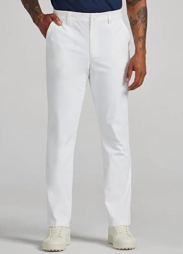 Willit Mens Golf Pants Stretch Dress Pants Quick Dry Work Business Slacks Casual Pants with 4 Pockets White 30W x 34L - Image 2