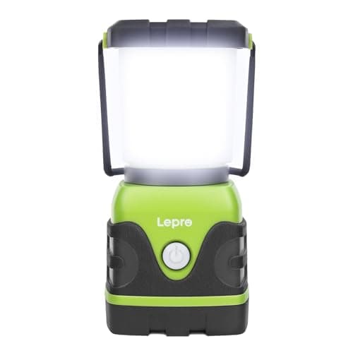 Lepro 1500LM Battery Powered LED Camping Lantern, Waterproof Tent Light with 4 Light Modes, Camping Essentials, Portable Lantern Flashlight for Camping, Emergency Light, Power Outage, Not Rechargeable - Image 1